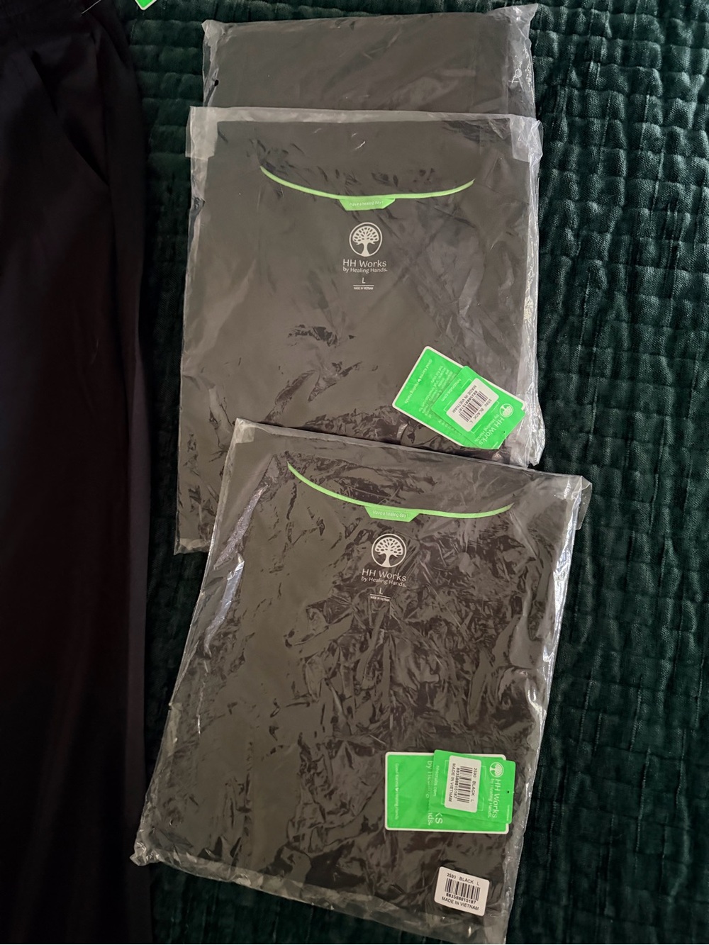 Men’s Black V Neck scrubs (2 sets)
